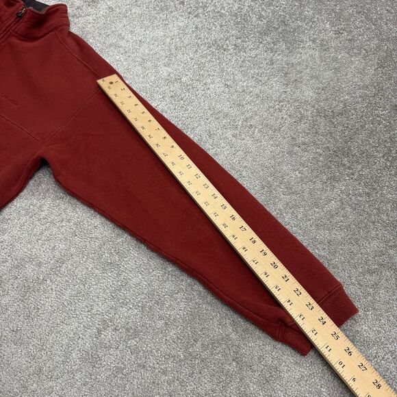 Columbia 1/4 Zip Pullover Sweatshirt Mens Large Rust Brown Cotton Outdoor Hike - Picture 14 of 15